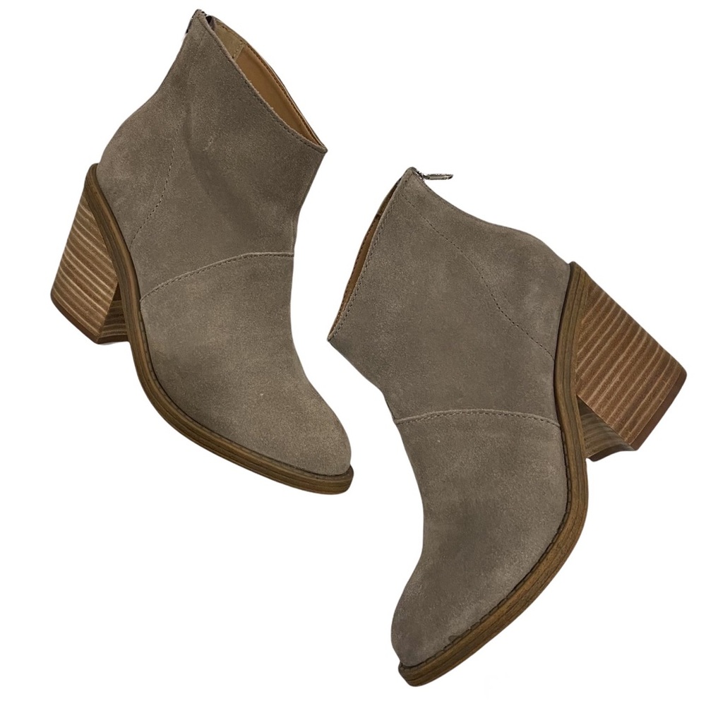 Steve Madden Shrines Booties Block Heel Sz 6 Sued… - image 1